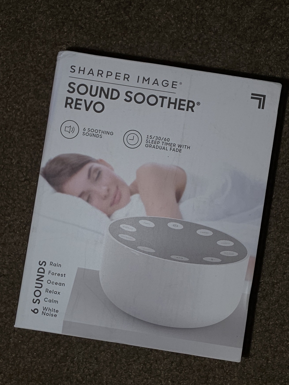 Sharper Image Sound Soother Revo White and Gray